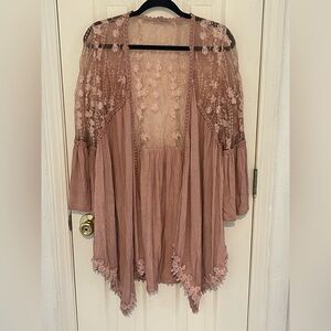 POL Pink Long Sleeve Cardigan